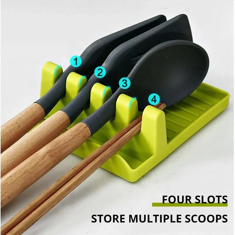 Hot Sales 1 Pcspatula Rack Pot Lid Rack Shelves Counter Top Shovel Spoon Shelf Soup Spoon Pad Put Soup Spoon Chopsticks Holder